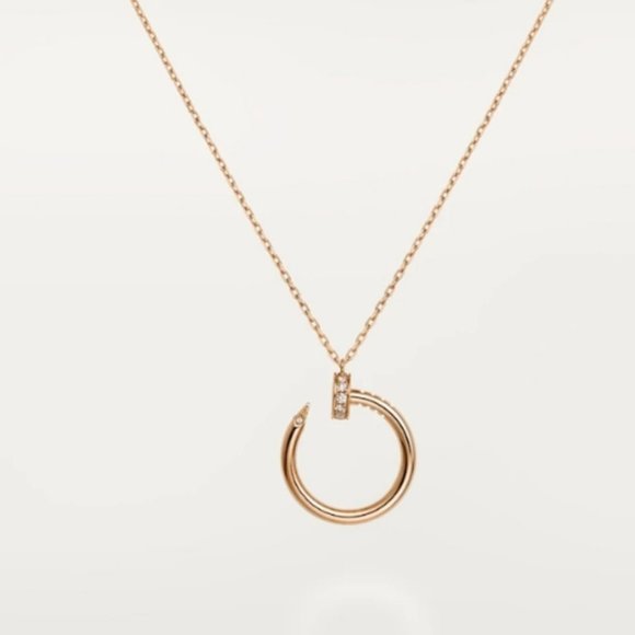 New! Nail Pendant Necklace Rose Gold - Picture 2 of 6